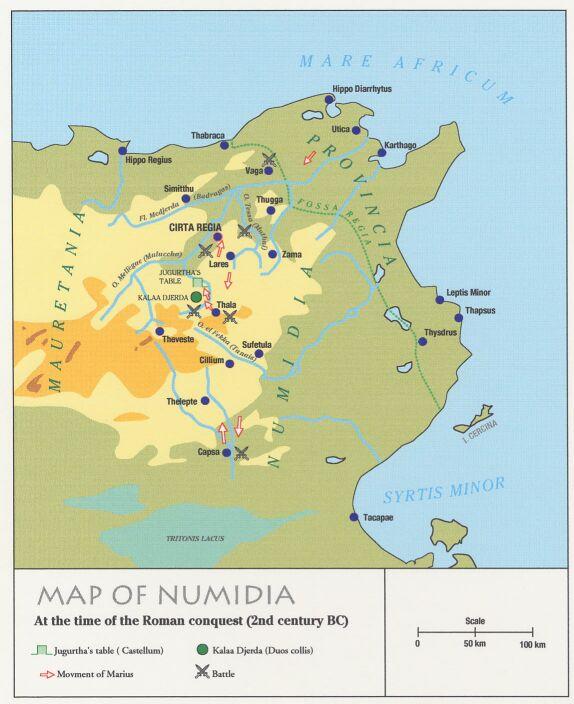 Carte de la Numidie