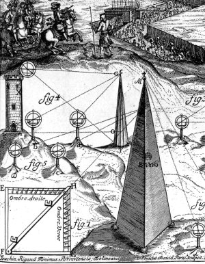 Figure 5 : Equerre pour le tracé d'une carte (1710) d'après Rivages & Terres de Provence