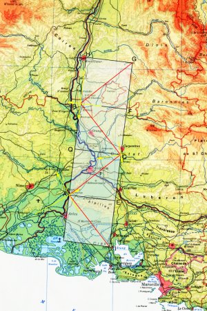 Fig. 23 : Un système de triangulation de premier ordre