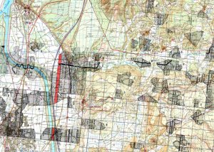 Carte 6 : le cours de la Berre et la via Agrippa sur le cadastre B