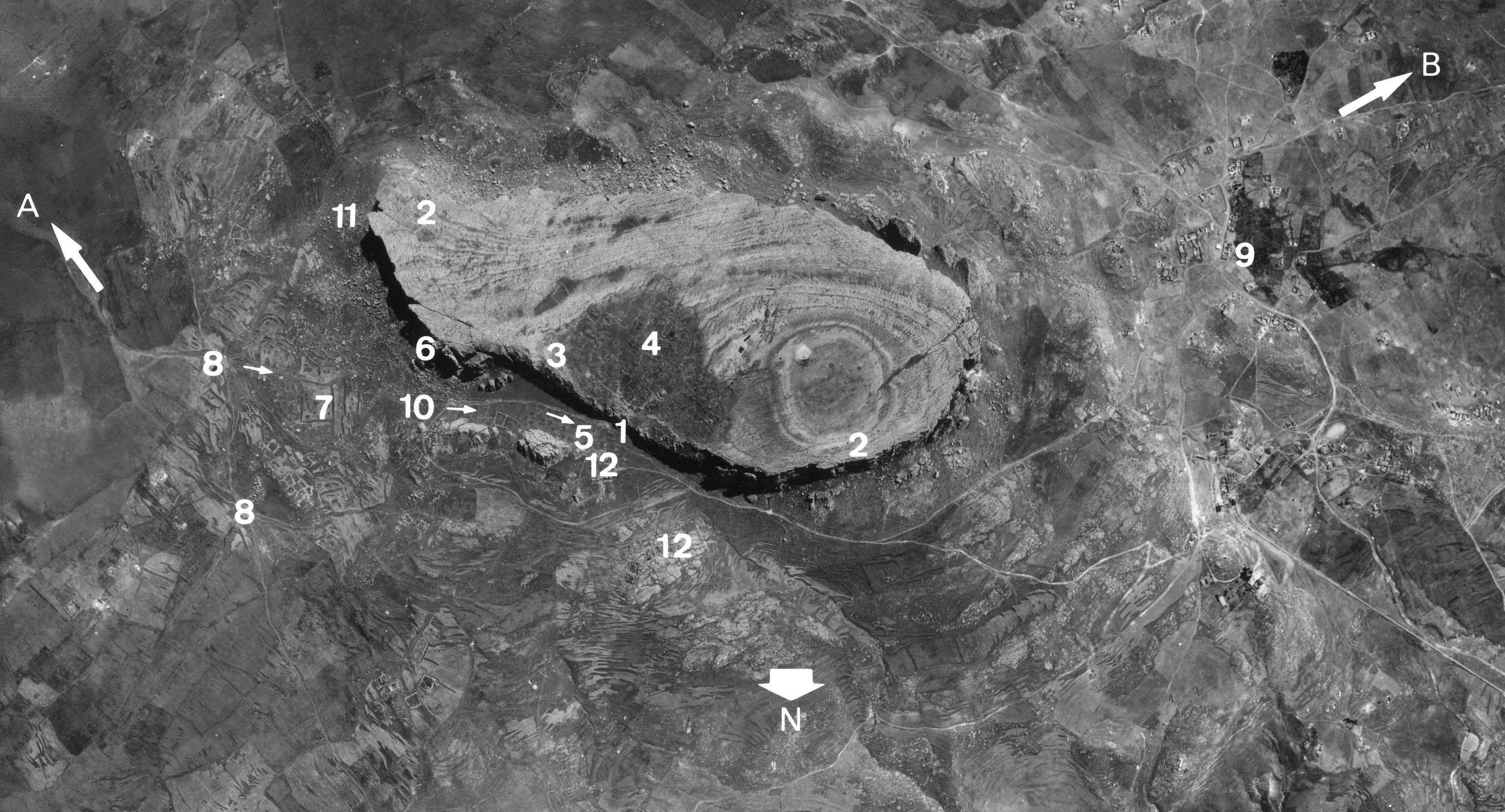 Fig. 6. Table de Jugurtha. Les différents sites reconnus. 